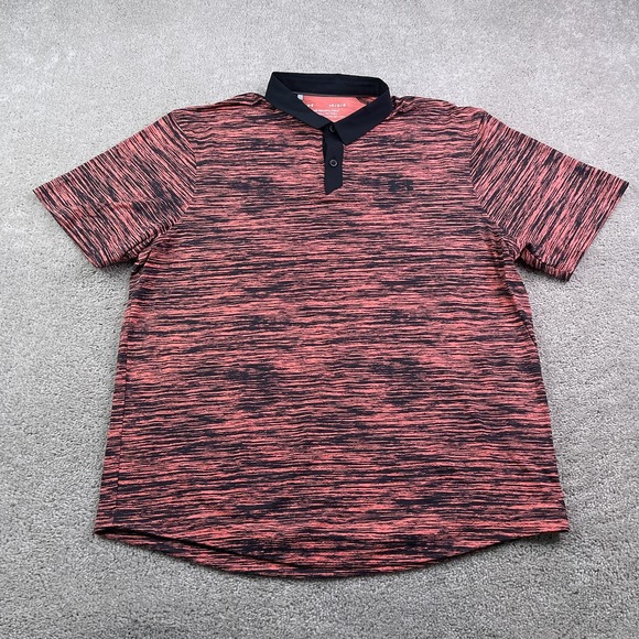 Under Armour Other - Under Armour Polo Shirt Mens Large Pink Black Heathered Iso Chill Performance